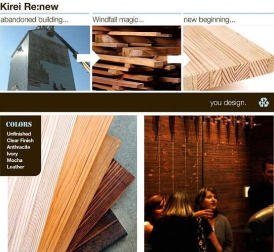 Kirei Introduces Windfall, a New Line of Reclaimed Wood Engineered Panels